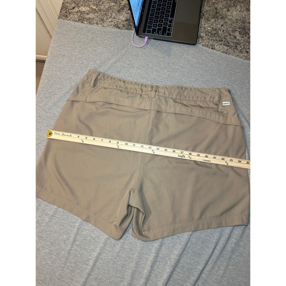 Magellan Outdoors Womens 1X Khaki Outdoor Shorts Drawstring Waist Hiking Casual - Picture 9 of 10